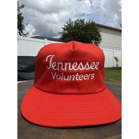 Vintage 80s 90s University Of Tennessee Volunteers Snapback Hat Orange USA Made - Picture 1 of 8